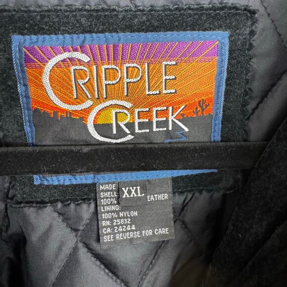 Cripple Creek Vintage Leather Aztec Colorblock Suede Jacket Size XXL Western - Picture 7 of 14